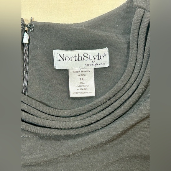 NorthStyle long black boatneck sleeveless dress size 1X - Picture 4 of 5